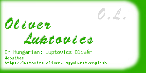 oliver luptovics business card